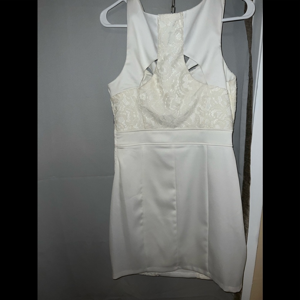 Women cream white dress